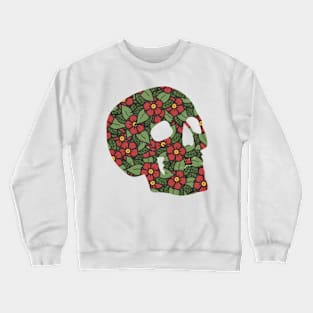 Tattoo Flower Skull Crewneck Sweatshirt